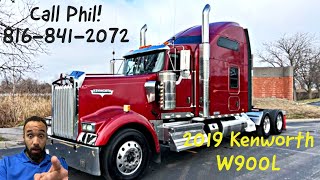 2019 Kenworth W900L Studio Sleeper for Sale!