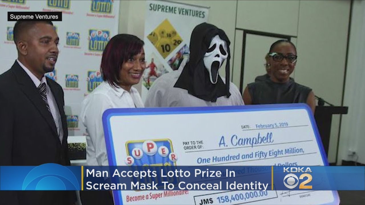 pendul afrikansk Sanctuary Man Wins Lotto, Accepts Prize In 'Scream' Mask To Hide Identity - YouTube