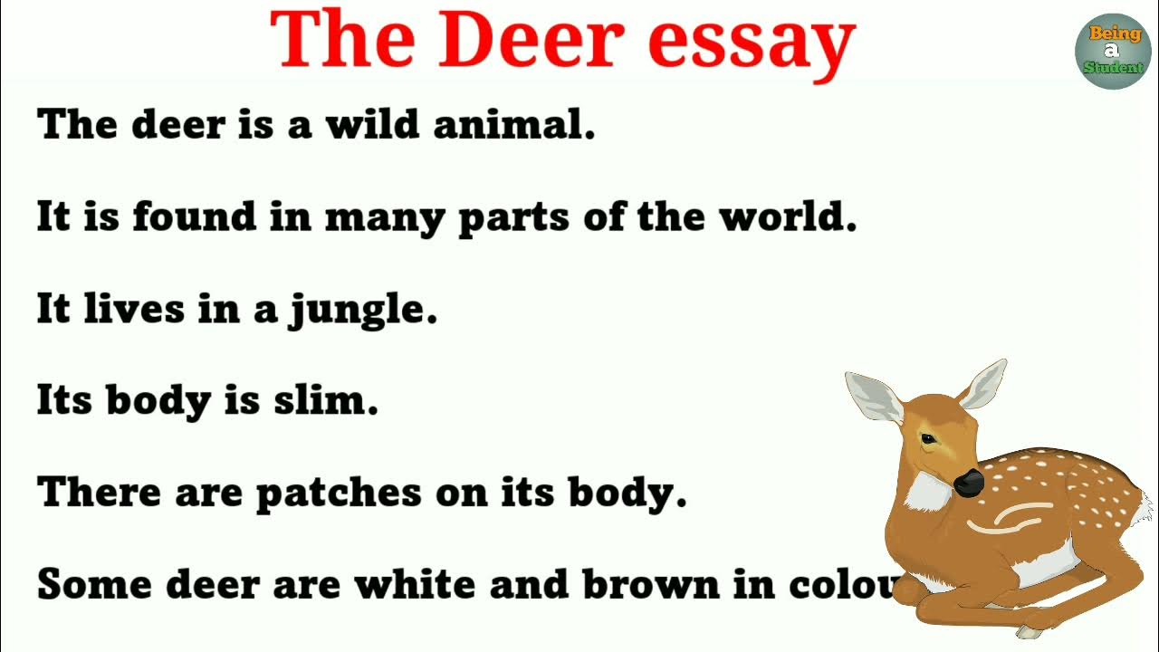 essay on deer in english