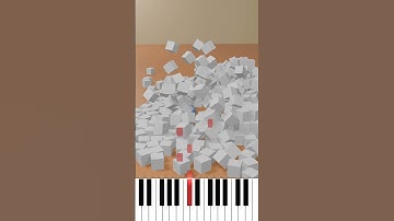 3d ball animation like game and piano #3d #animation #ball #blender #game #piano #shortvideo