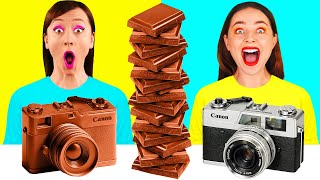 Real Food vs Chocolate Food Challenge | Amazing Cooking Hacks by TeenTeam Challenge