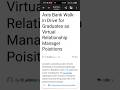 Virtual Relationship Manager roles at Axis Bank for 2026#shortvideo #shorts