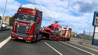 ETS 2 SCANIA S520‪ Loaded Helicopter 3t From a City Ciudad Real To Valencla screenshot 5