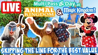 🔴Live: Multi Pass Morning- Animal Kingdom, EPCOT, Magic Kingdom Rides & More Disney World Livestream