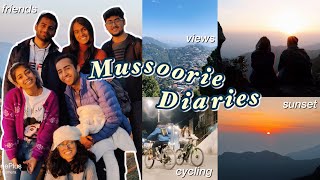 MUSSOORIE VLOG with College Friends! (live sunset, views, bonfire and more)