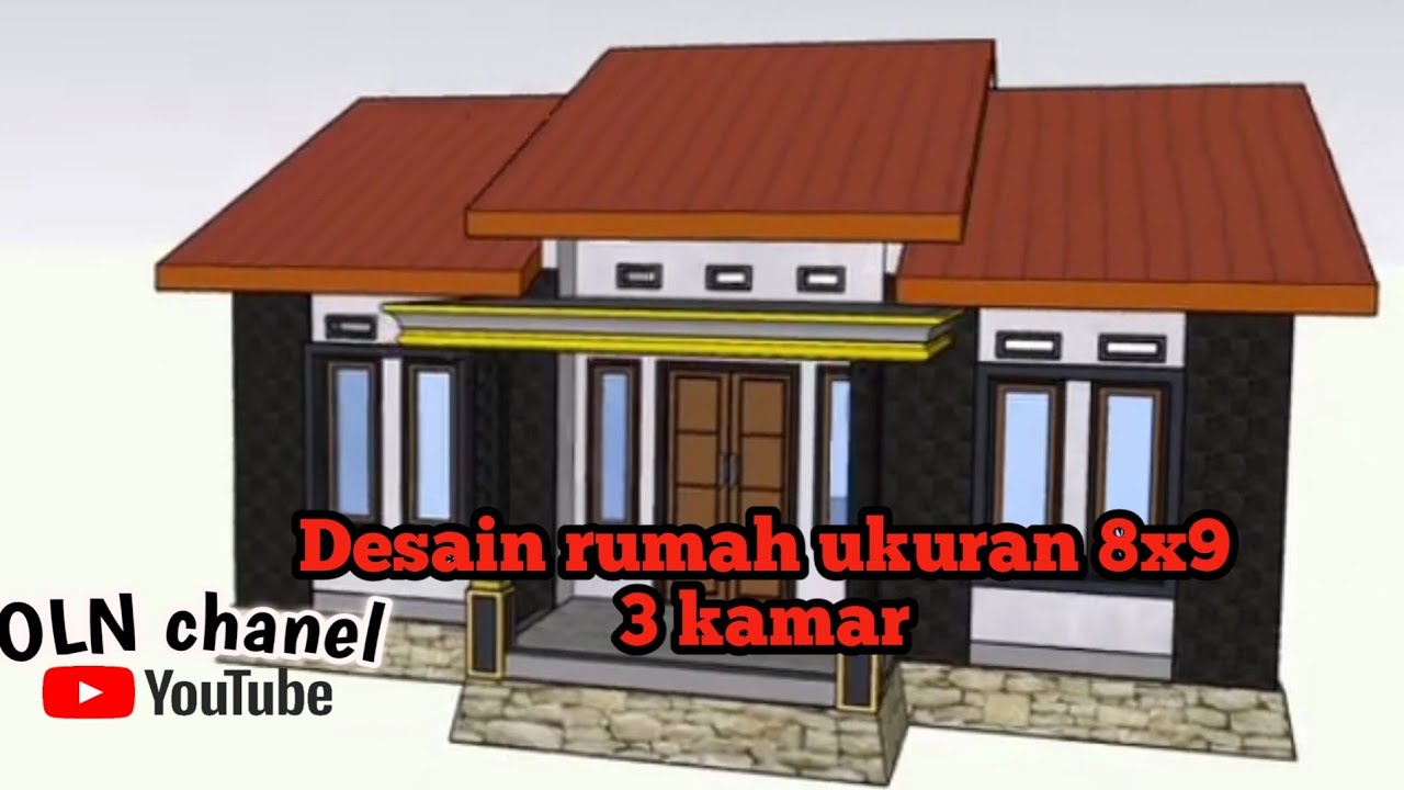 Desain rumah minimalis 8x9