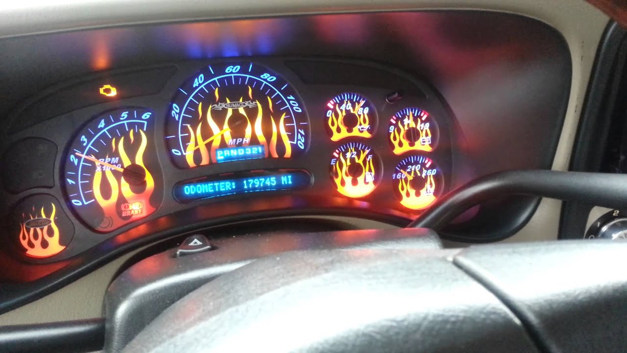 Custom Gauge Cluster For 2005 Chevy Silverado