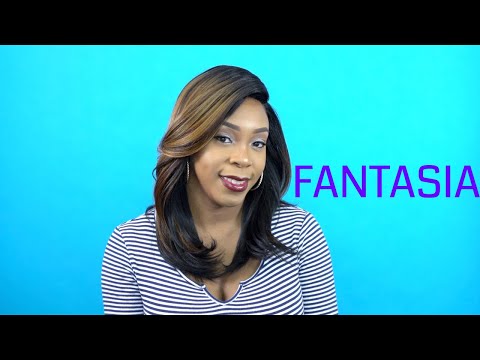 Model Model Synthetic Hair Over Bang Lace Part Wig - FANTASIA --/WIGTYPES.COM