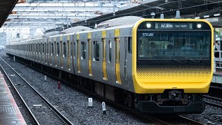 E235系ミツB31編成総武快速線内車両性能確認試運転及び乗務員訓練(試9364M)市川駅通過シーン〜