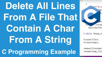 Delete All Lines From A File That Contain A Char From A Group Of Chars | C Programming Example