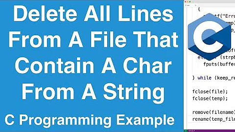 Delete All Lines From A File That Contain A Char From A Group Of Chars | C Programming Example