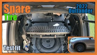 2022 Outlander Spare Tire confirmed and tested fit how to. #2022outlander #mitsubishi