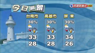 2017/07/23 白天戶外炎熱 花東、南部有短暫雨－民視新聞