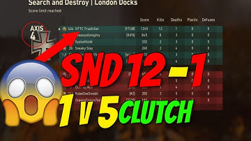Call of Duty WW2 INSANE 1V5 clutch! (Search and Destroy)