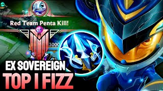 WILD RIFT FIZZ PENTAKILL - TOP 1 FIZZ GAMEPLAY - EX SOVEREIGN RANKED