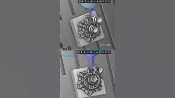 ENCY Mill 3+2 Axis Rest Rough Simulation #encycam #sprutcam #cadcamcnc #cncmachine #cncmachining