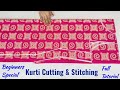 Kurti cutting and stitching full tutorial beginners special  kurti cutting