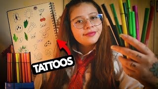 Asmr 💁🏻‍♀️ La Morra De Los Plumones Te Hace Tatuajes ✍🏻Asmr Español Te Hago Un Tattoo 👈🏻