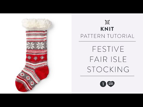 Festive Fair Isle Knit Stocking Tutorial with Marly Bird
