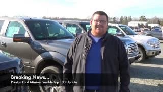 David Wilson of Preston Ford Gives the Most Recent Mission Possible Top 100 Sales Update