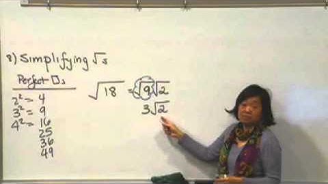 Simplifying Radicals