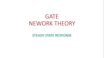 Network Theory | GATE ECE | Steady State Response | Tamil