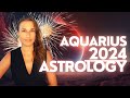 Aquarius yearly horoscope 2024  astrology predictions aquarius 2024  romance and moving