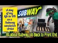 Work at subway job as SANDWICH ARTIST || back to front End work at Subway|| difficult or easy ||
