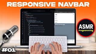 #1 ASMR No Talking Programming - Create Responsive Navbar with Next.js & Tailwind CSS