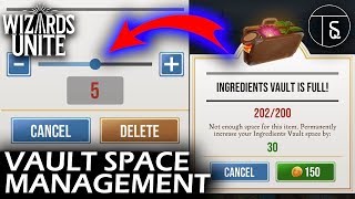 How to MANAGE VAULT SPACE FOR FREE in Harry Potter: Wizards Unite!