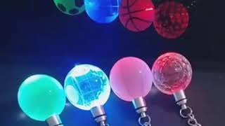 CRYSTAL BALL LED KEYCHAIN