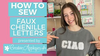 SUPER EASY  How to Applique Faux Chenille letters that resemble Stoney Clover Lane