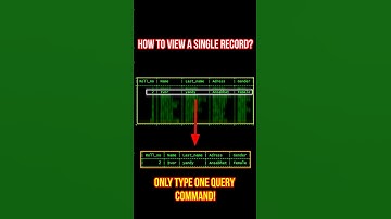 How to View a Single Record in MySQL Table? #shorts #mysql #view