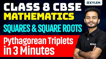 Class 8 CBSE Maths | Squares & Square Roots - Pythagorean Triplets in 3 Minutes | Xylem Class 8 CBSE
