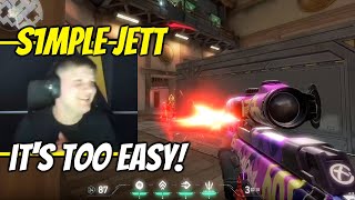 s1mple DOMINATES with JETT in VALORANT RANKED!