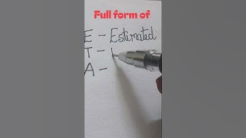 ETA full form #shorts #fullform #learnenglish #learnfullforms #acronyms #shortforms #english