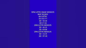 pcso lotto result may 20,2023