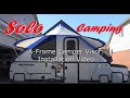 How to install Awning, Visor on A Frame Camper, Aliner, pop-up camper, travel-trailer. Solo Camping.