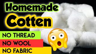 Homemade cotton || how to make cotton at home || homemade wool || homemade wool craft ||Sajal