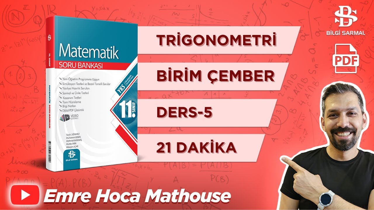 11.SINIF MATEMATİK | TRİGONOMETRİ-5 | BİRİM ÇEMBER | BİLGİ SARMAL 11 MATEMATİK