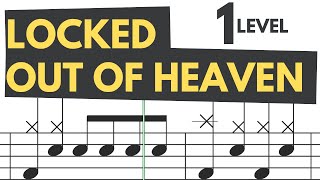 Download lagu Locked Out Of Heaven - Level 1 Drum Score