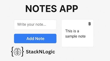 📝 Simple Notes App using HTML, CSS & JavaScript | Save Notes in Browser | Mini Project