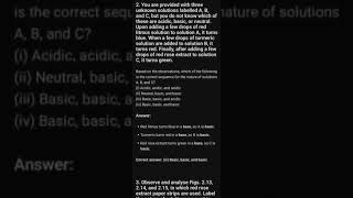 Class 7 Science Curiosity Chp 2 Exploring Substances : Acidic, Basic, and Neutral Question -Answers