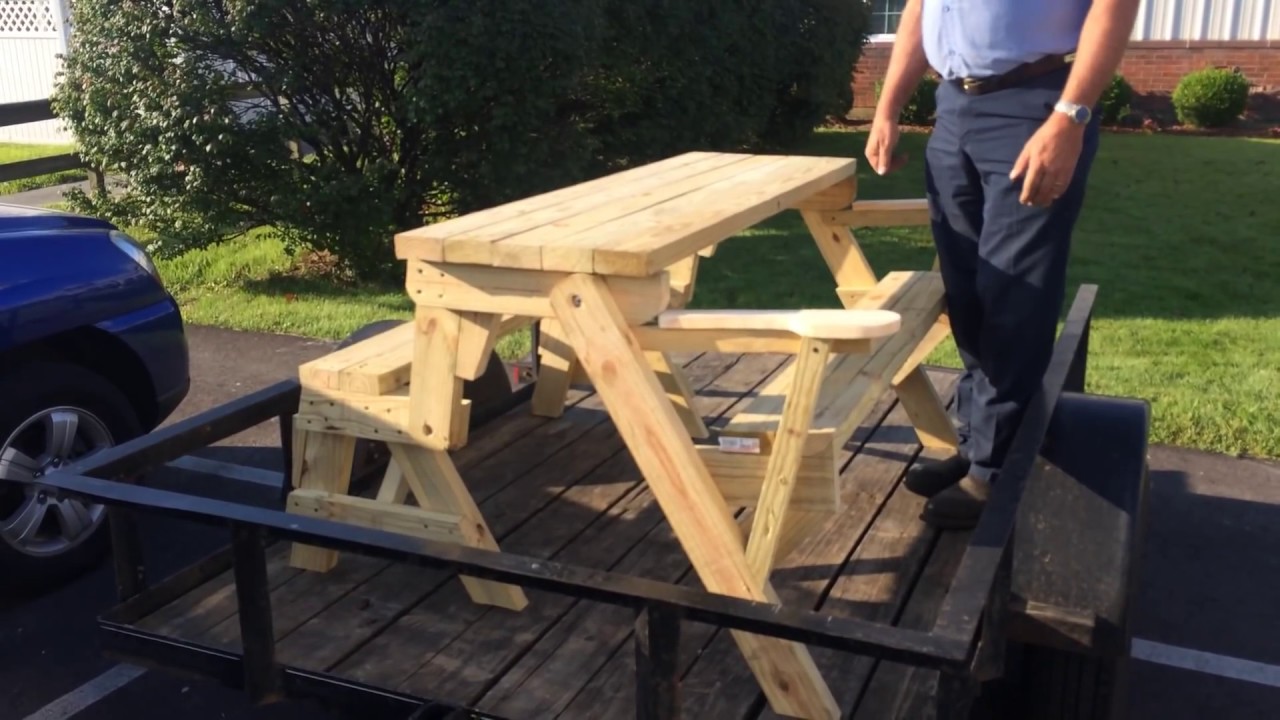 convertible folding picnic table/bench plans available