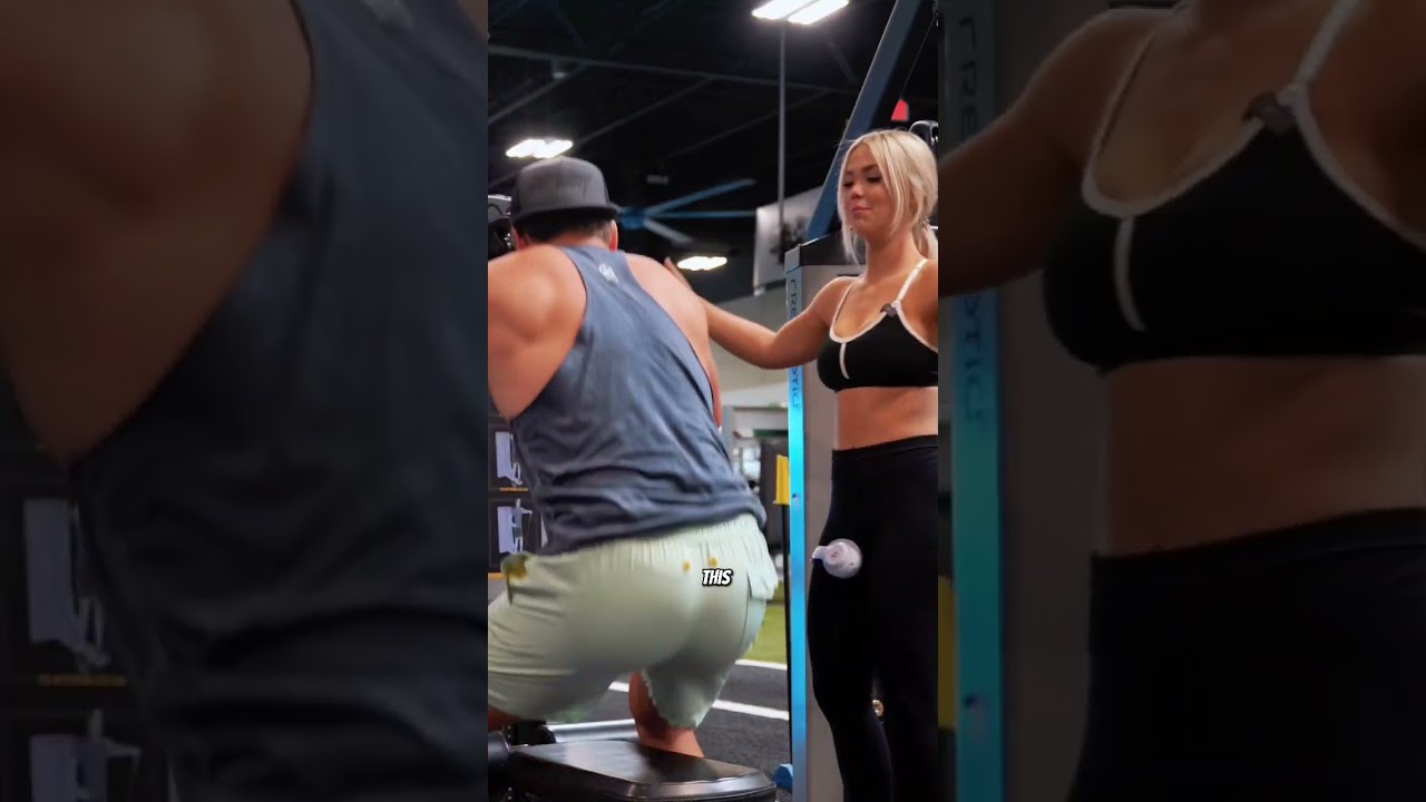 Baddie reacts to pump cover coming off #fitness #gym #gymmotivation #couple #aesthetic #diet #goals