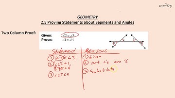 G 2.5, Proving Statements about Segments and Angles