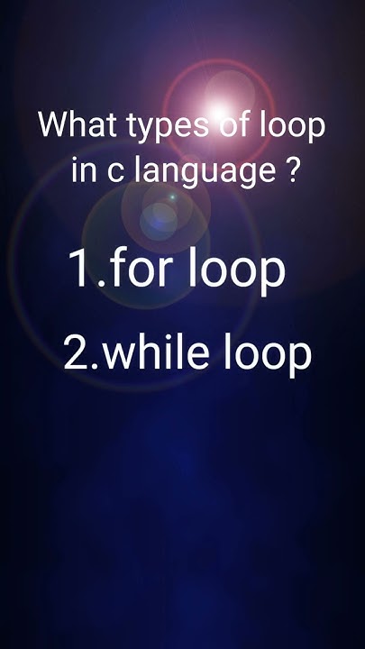 What types of loop in c language? #shots #english #viralvideo - YouTube