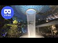 [VR180] Rain Vortex Night Show @ Jewel Changi Airport - World's Tallest Indoor Waterfall in 3D 180