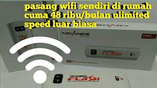 cara pasang wifi sendiri dirumah cuma 48 ribu/ bulan unlimited lagi....!!!