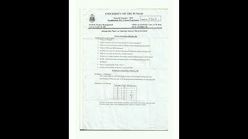 7th semester Bs IT 2014 to 2018 Unsolved past papers of Project management